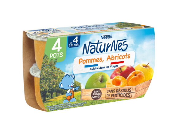 Petit pot NaturNes® Pommes Abricots (4x130g)