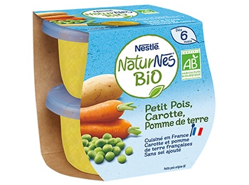 légumes bio recette pour bébé "petit pois carotte pomme de terre" dès 6 mois