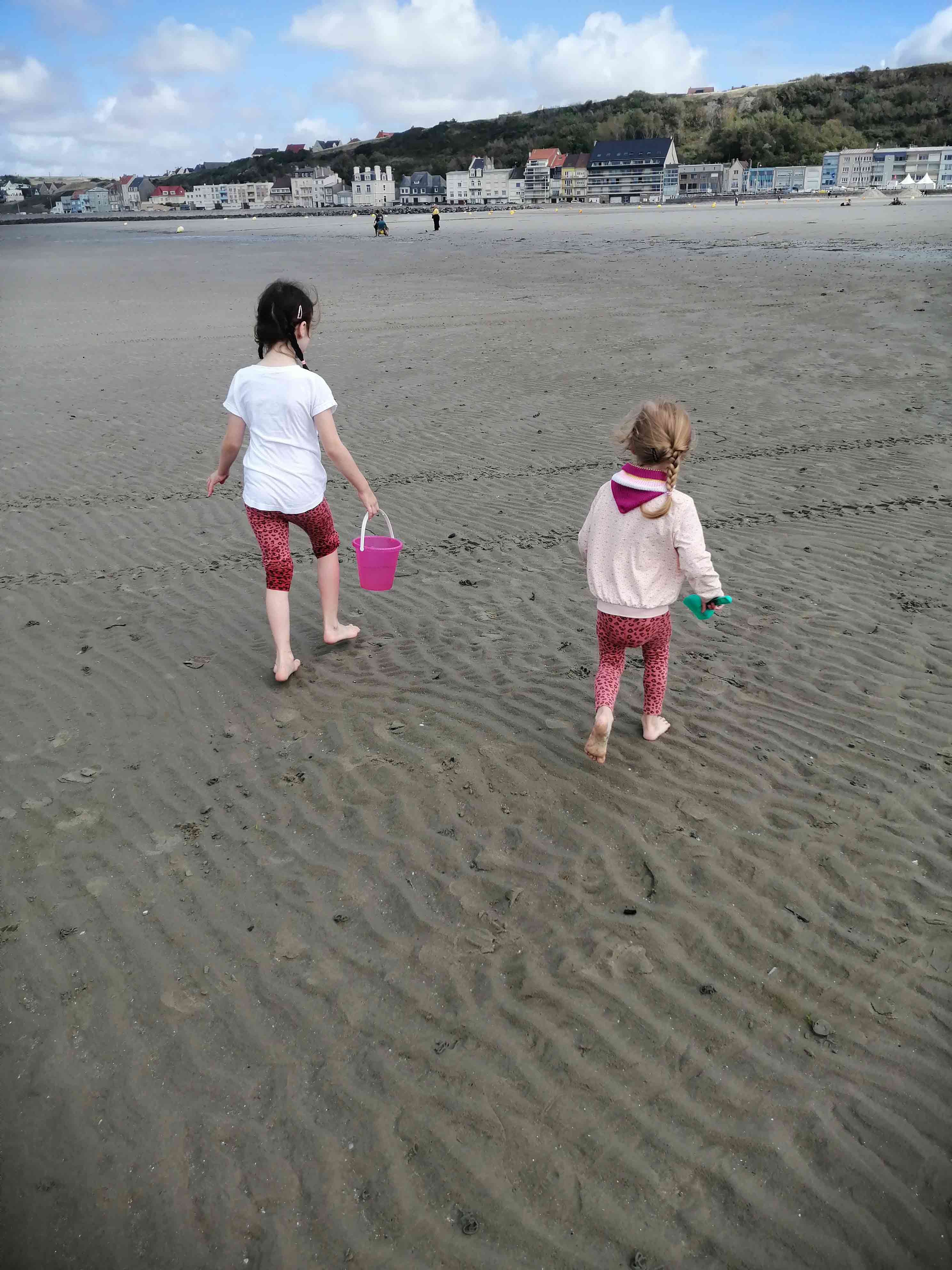 Little girls on the beach