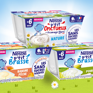 Gamme de yaourts bébé sans sucres ajoutés