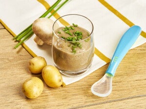 Recette purée de pommes de terre, champignons et ciboulette pour bébé
