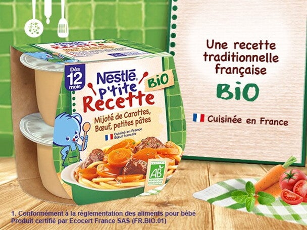 Découvrez un classique de la cuisine française avec Nestlé® P’tite Recette Bio Découvrez un classique de la cuisine française avec Nestlé® P’tite Recette Bio