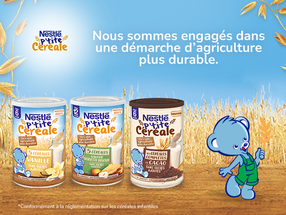 Du champ au biberon, des céréales exprès pour bébé*. Du champ au biberon, des céréales exprès pour bébé*.