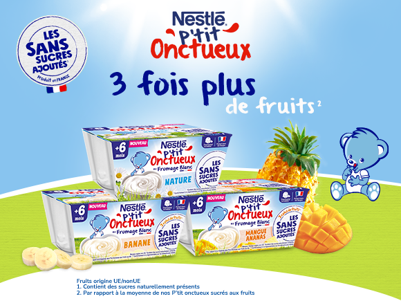 P'tit Onctueux Nature Sans Sucres Ajoutés* (4x90g)