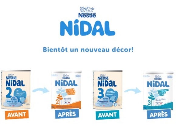 Nestlé Nidal 2 - Lait en poudre 2ème Age pour bébé de 6 à 12 mois - 800g :  : Epicerie