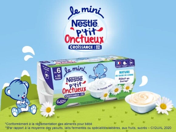 Nestlé - P'tit Brassé Dessert Lacté Mini Nature Bio Coupelle Bébé Dès 4 Mois