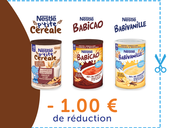 Lait bébé dès 6 mois,aux Céréales complètes & Cacao P'TITE CEREALE