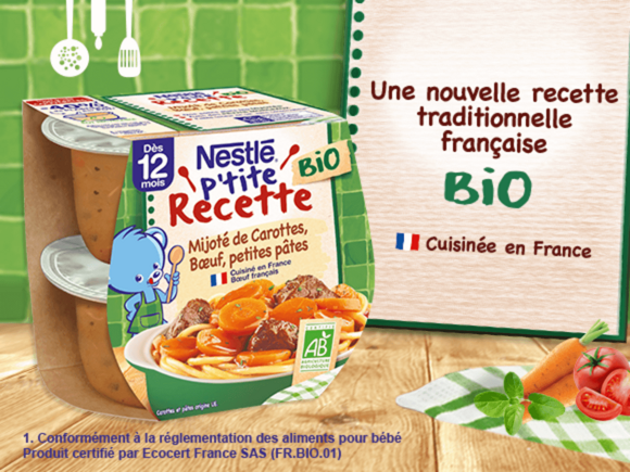 Plats bébé 8 mois NESTLÉ P'tite Recette