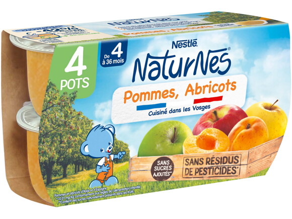 Petit pot NaturNes® Pommes Abricots (4x130g)