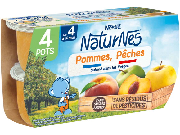 Petit pot NaturNes® Pommes Pêches (4x130g)
