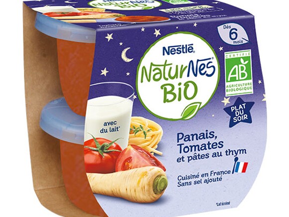 Le petit pot du soir : NaturNes® BIO Panais Tomates Pâtes 2x190g