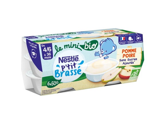 NESTLÉ P’tit Brassé Mini BIO Pomme Poire