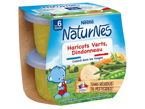 Petit pot NaturNes® Haricots Verts Dindonneau (2x200g)
