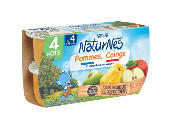 NESTLE NATURNES Petits pots bébé Potiron - 4x130g - Dès 4/6 mois - 520 g