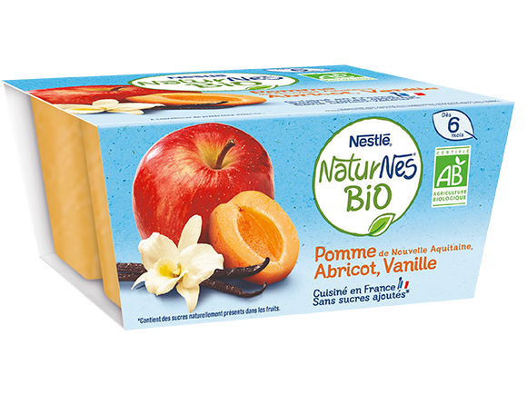 Naturnes Bio pomme abricot vanille
