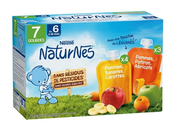 NESTLE NATURNES Petits pots bébé Potiron - 4x130g - Dès 4/6 mois