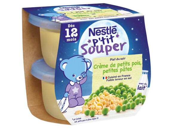 Crèmes de petits pois, petites pâtes - recettes pour bébés dès 12 mois