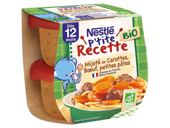 Mijoté de carottes, boeuf, petites pâtes