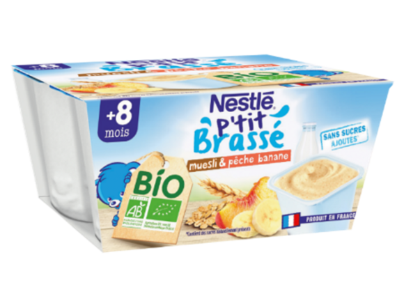 P'tit Brassé bio muesli pêche banane