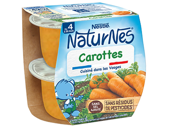 Nos petits pots bébé NaturNes aux légumes