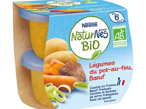 Le petit pot : NaturNes® BIO Légumes du Pot-au-feu, Boeuf 2x190g