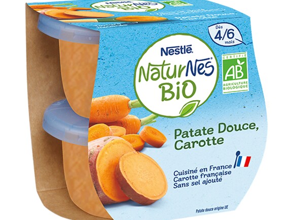 Le petit pot : NaturNes® BIO Patate douce Carotte 2x130g