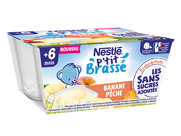 p'tit brassé banane pêche sans sucres ajoutés 