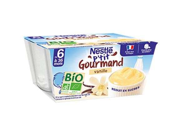 NESTLE P'tit gourmand petit pot crème dessert chocolat dès 6 mois 4x100g  pas cher 