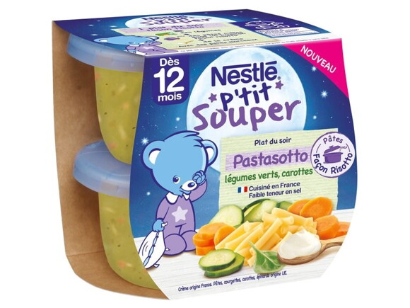 NESTLÉ P'tit Souper Pastasotto, légumes verts, carottes (2x200g)