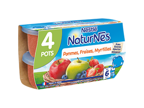 Le petit pot bébé : Pommes, fraises et myrtilles, NaturNes®