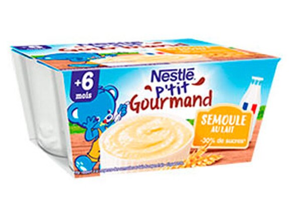 P'tit Gourmand Semoule au lait (4x100g et 8x100g)