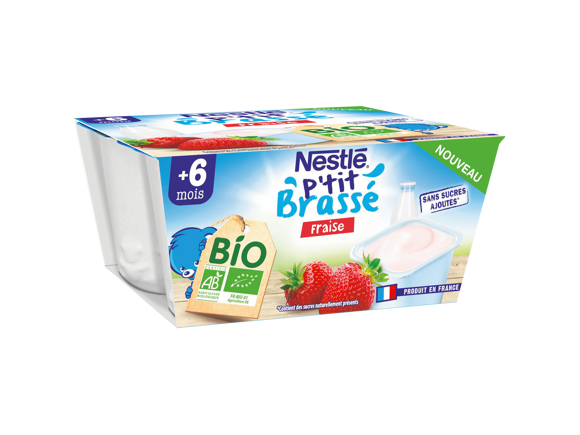 P'tit Brassé BIO Fraise (4x90g)