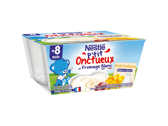 P'tit Onctueux fruits exotiques au fromage blanc (4x100g)