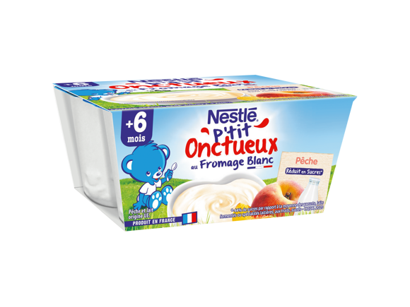 P'tit Onctueux pêche au fromage blanc (4x100g)