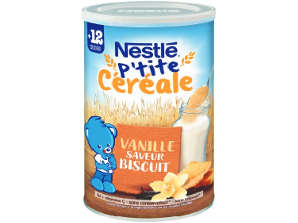 Nestlé P'tite Céréale biscuitée vanille saveur biscuit