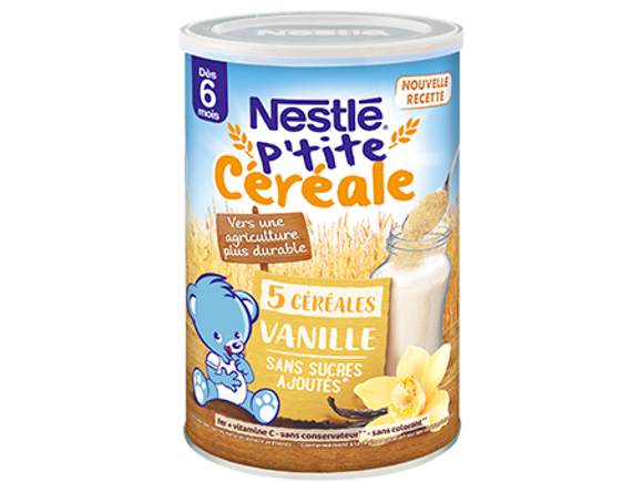 NESTLE P’tite Céréale 5 Céréales Vanille pour bébé de 6 à 36 mois 