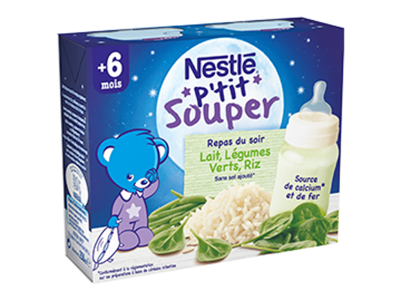 Nestle P Tit Souper Legumes Verts Riz 2x250 Ml Nestle Bebe