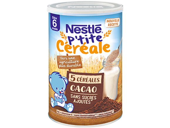 P’tite Céréale 5 Céréales Cacao pour bébé de 6 à 36 mois 