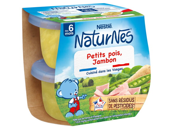 Petit pot NaturNes® Petit Pois Jambon (2x200g)