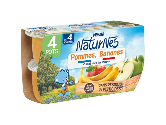 Petit pot NaturNes® Pommes Bannes (4x130g)