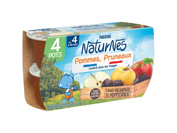 Petit pot NaturNes® Pommes Pruneaux (4x130g)