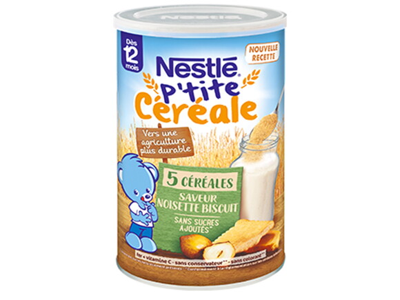 P’tite Céréale 5 Céréales Saveur Noisette Biscuit pour bébé de 12 à 36 mois 