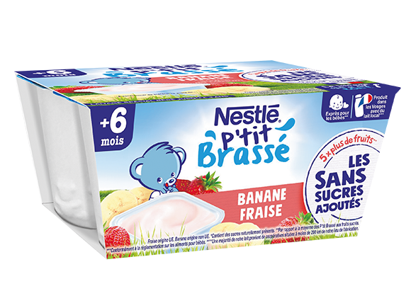 P'tit Brassé Banane Fraise Sans Sucres Ajoutés