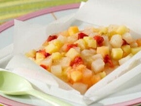 Recette papillote de fruits à la cannelle pour bébé