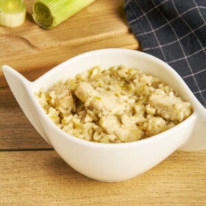 Recette risotto crémeux au poulet et poireaux