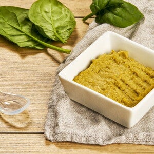 Recette purée d'épinards et boulgour au poulet pour bébé