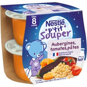 Nestlé p'tit souper aubergines, tomates, pâtes Nestlé p'tit souper aubergines, tomates, pâtes