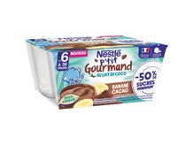 NESTLÉ P'tit Gourmand au Lait de Coco Banane Cacao (4x90g)