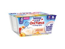 NESTLÉ P’tit Onctueux Pêche Sans Sucres Ajoutés* (4x90g)