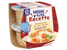Blanquette de riz, dinde - recette pour bébé dès 12 mois